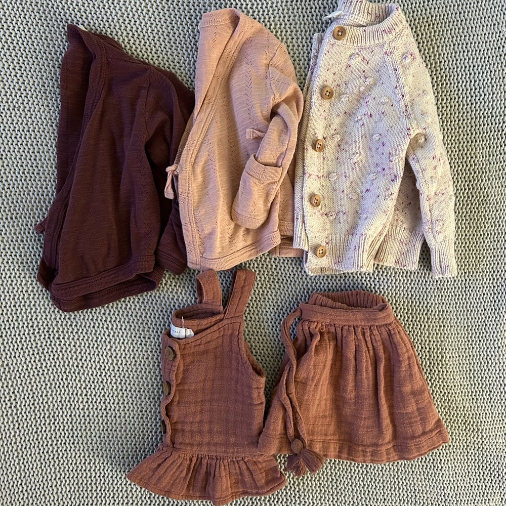 Jamie Kay and Kate Quinn Baby Clothing Bundle Cardigans Outfits Size 6M